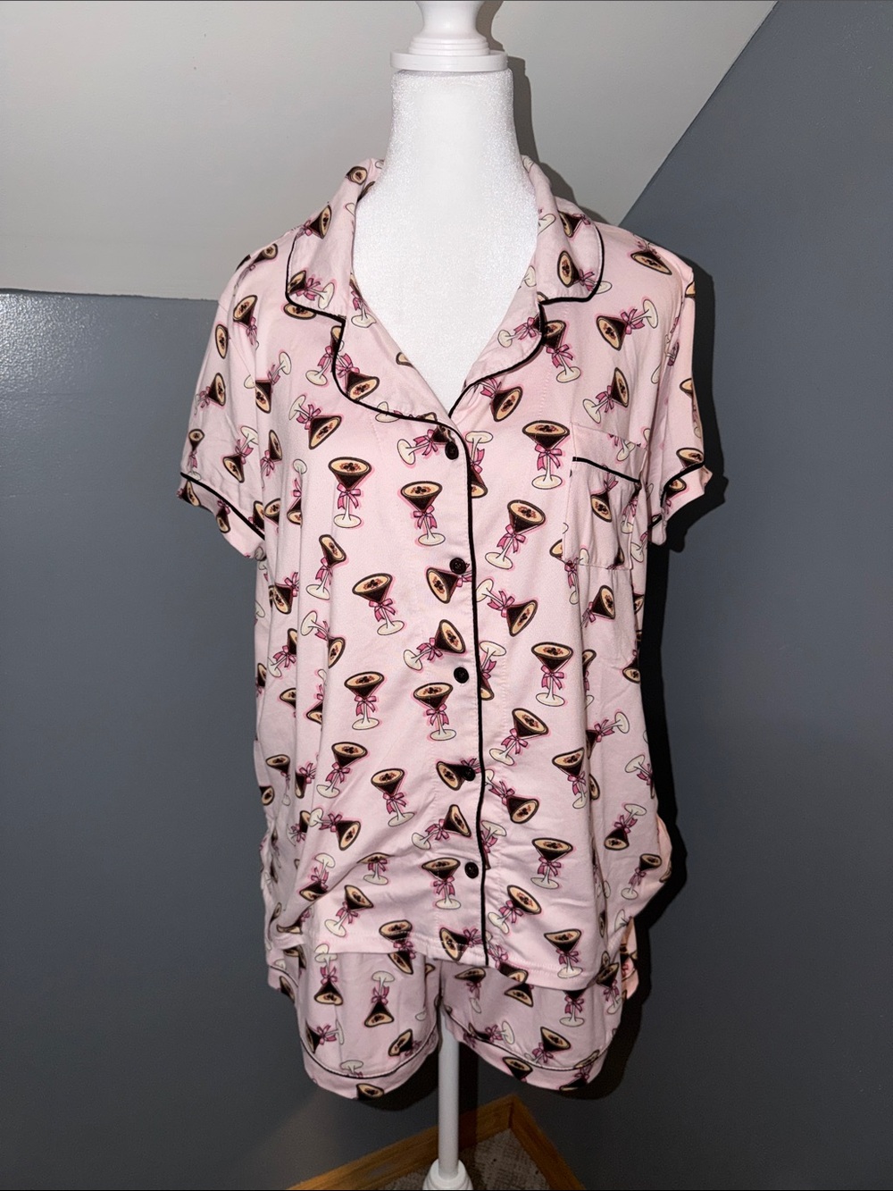 Espresso Martini Short-Sleeve Pajama Set
